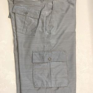 BKE Codi Cargo Hybrid Athletic Fit Shorts Grey 34W / 24L NWOT